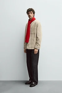 VESTE EN VELOURS CÔTELÉ À POCHES