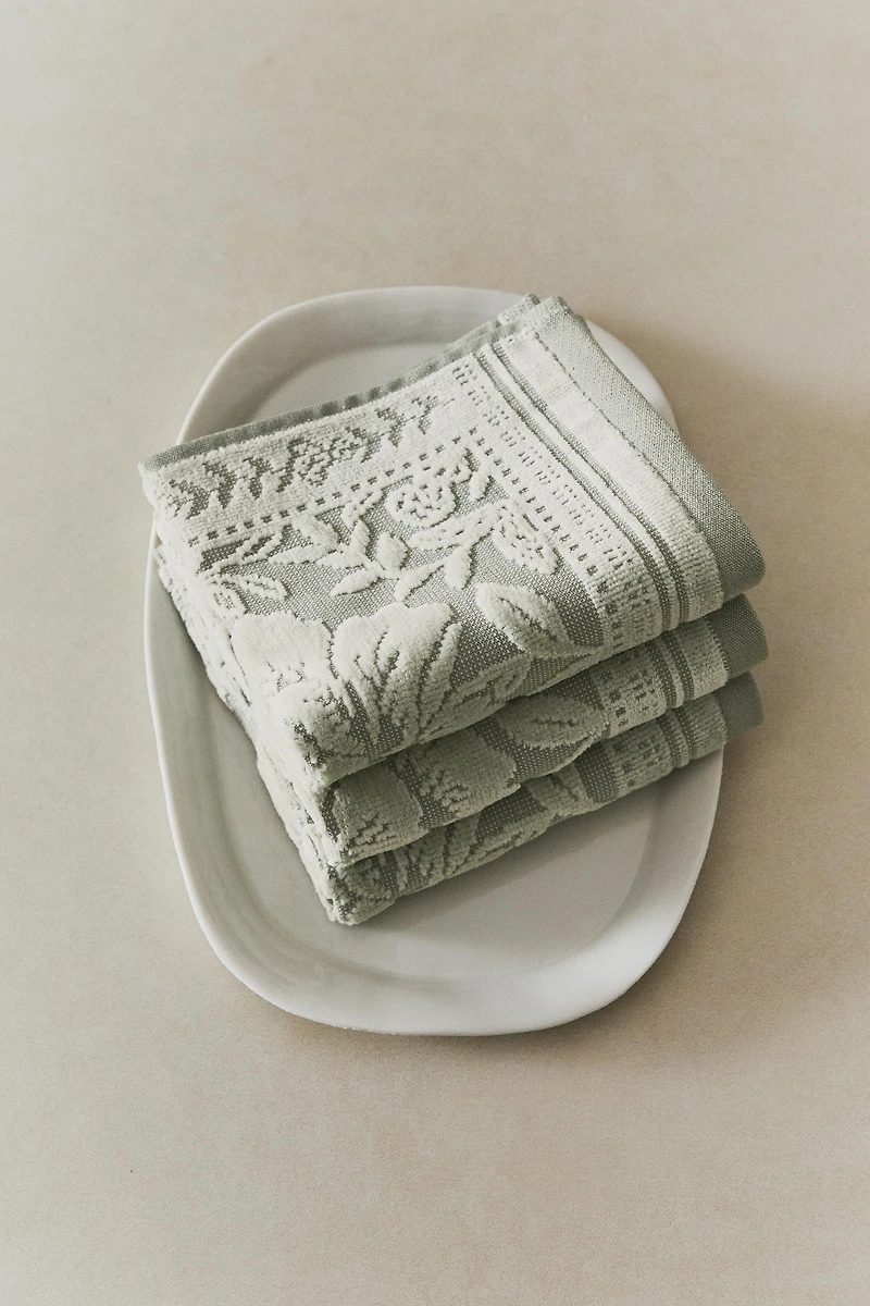 LOT DE SERVIETTES INVITÉES JACQUARD VELOURS (LOT 3)