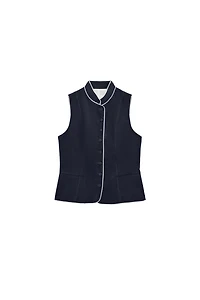 CONTRAST PIPING VEST