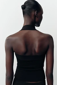 STRETCH HALTER TOP