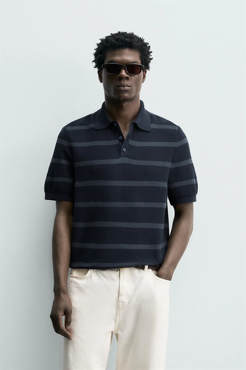 POLO REGULAR FIT EN MAILLE PIQUÉE