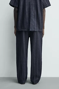 STRIPED RELAXED FIT CHINO PANTS