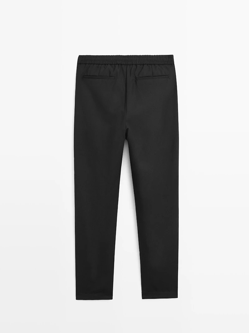 100% cotton jogger fit trousers