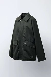 WAXED JACKET WITH LABEL
