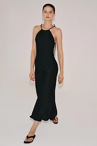ZW COLLECTION SATIN EFFECT HALTER DRESS