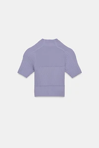 RIB KNIT CROP TOP