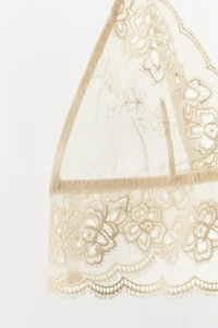 LACE MESH TRIANGLE BRA