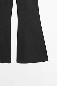 Flare fit pinstripe trousers