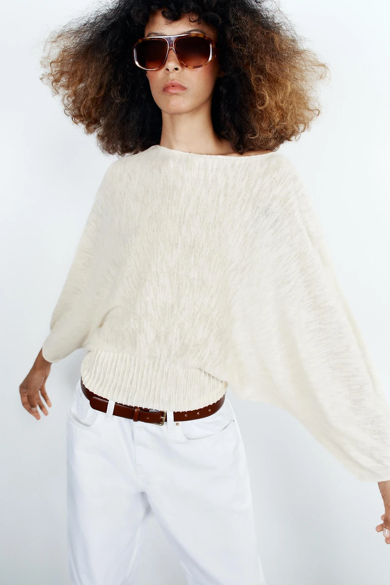 VOLUME SLEEVE KNIT JUMPER