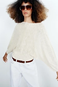 VOLUME SLEEVE KNIT JUMPER