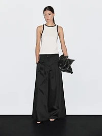 Palazzo trousers with tie