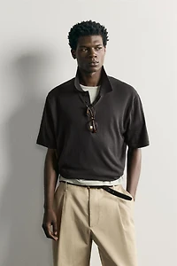 REGULAR FIT COTTON BLEND KNIT POLO