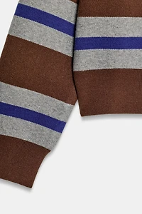 STRIPED POLO SWEATER