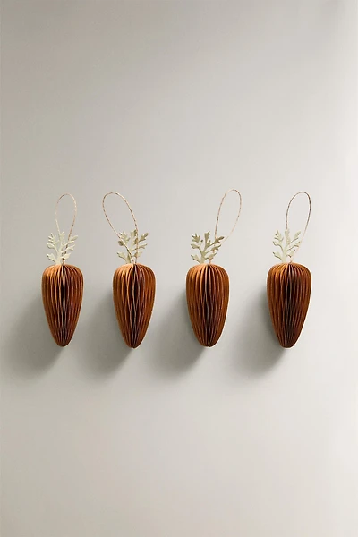 PACK OF CARROT PAPER DECORATIONS (PACK OF 2)