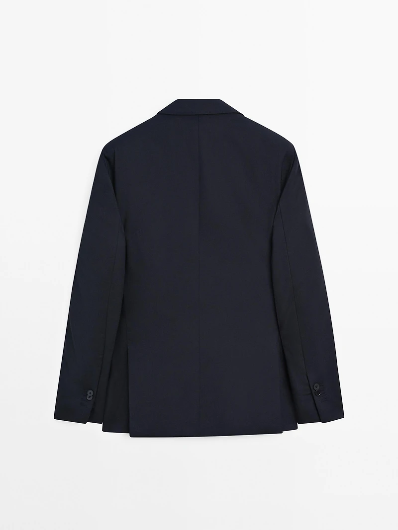 Wool blend suit blazer