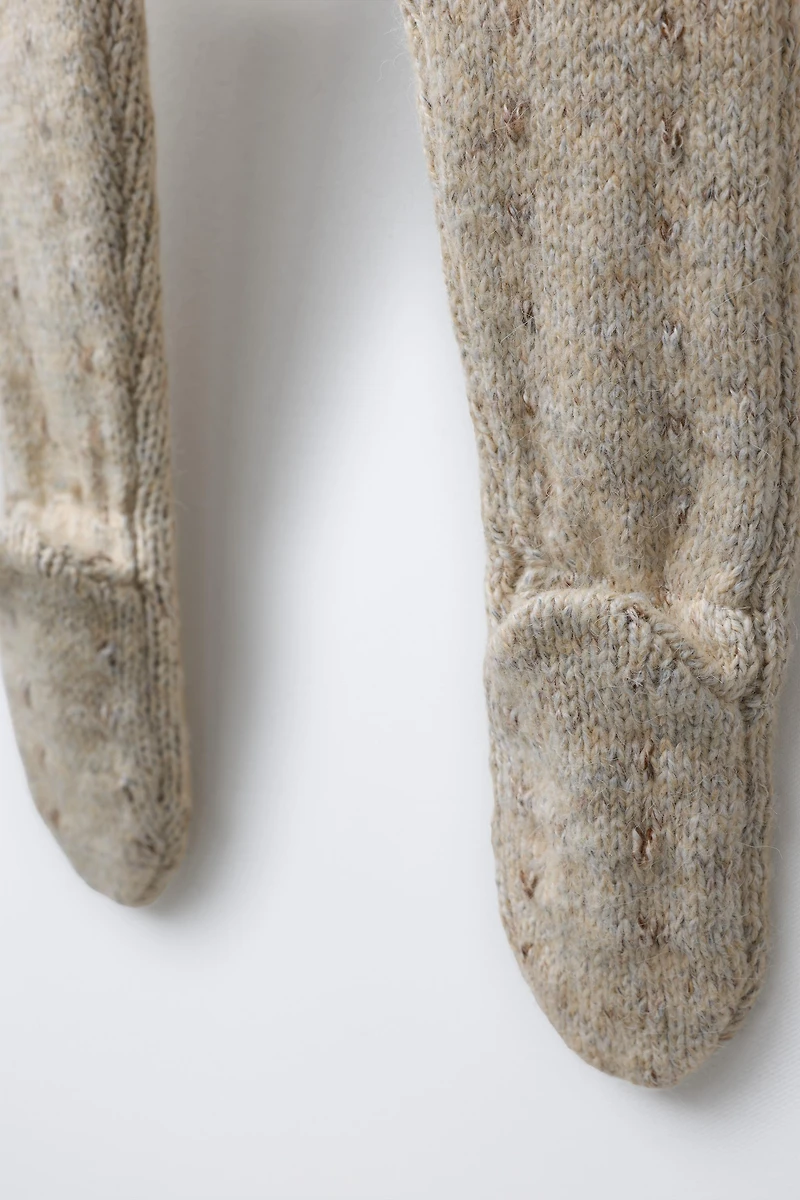 KNIT FOOTED LEGGINGS