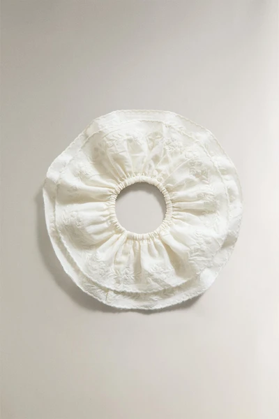 EMBROIDERED COTTON SCRUNCHIES (PACK OF 2)