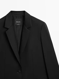 Blazer à deux boutons 100 % laine extra-fine