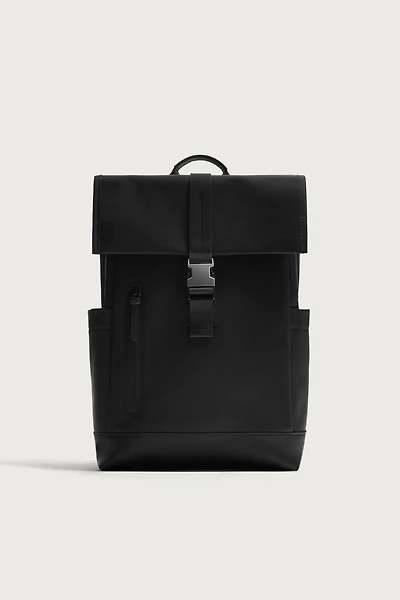 SAC À DOS EFFET GOMMÉ AVEC RABAT