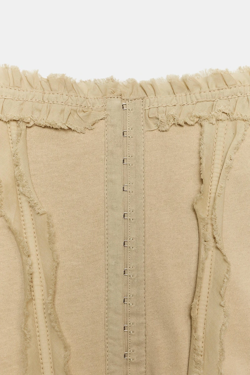 RUFFLED CORSET TOP
