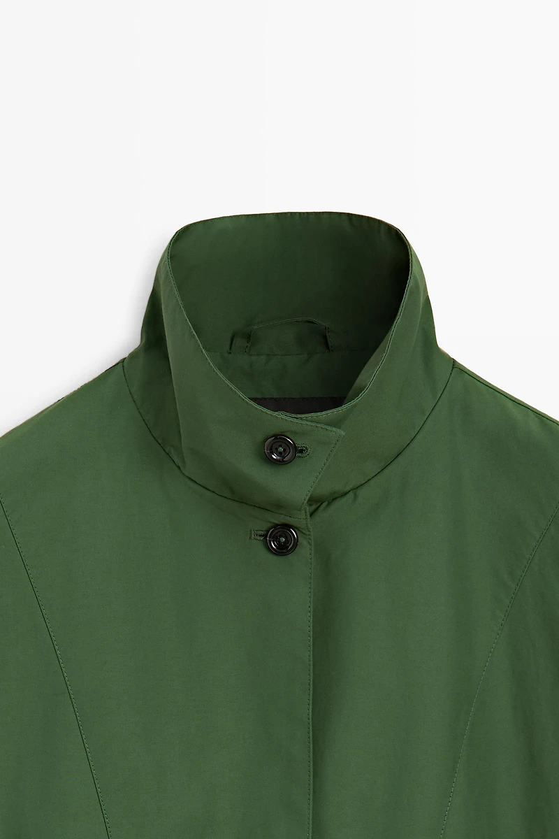 Bomber jacket with puff sleeves