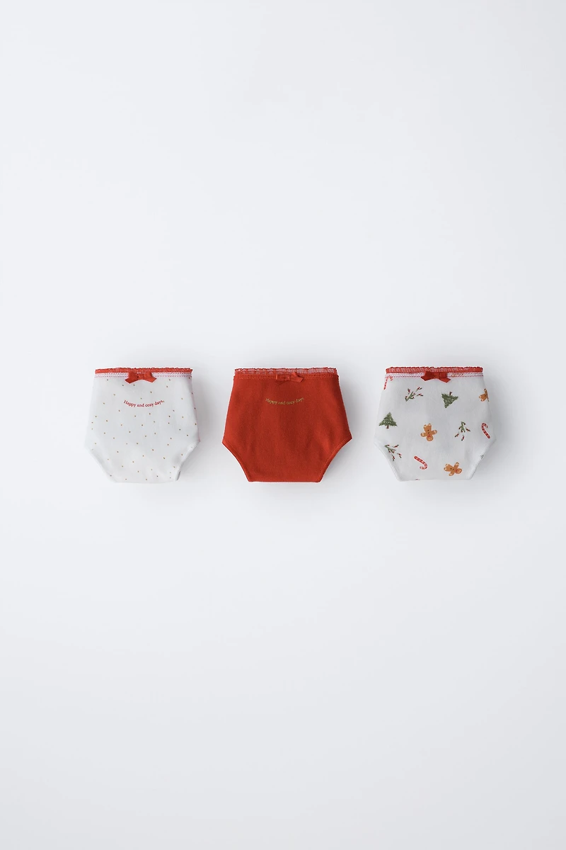 AGES 6-14 / THREE-PACK OF TREE AND COOKIE UNDERWEAR