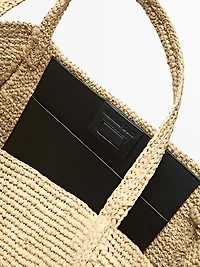 100% raffia mid-sized tote bag