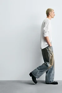 VINTAGE EFFECT BAGGY FIT JEANS