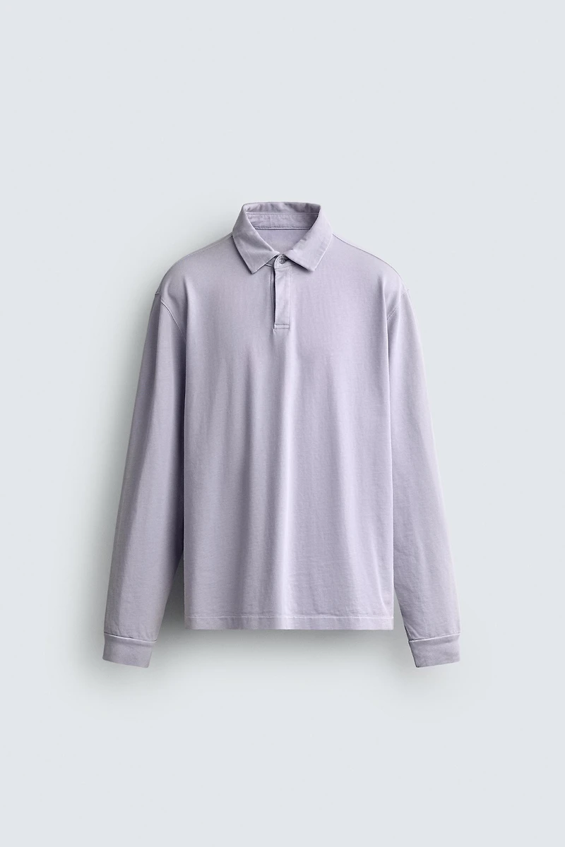 REGULAR FIT POLO SWEATSHIRT