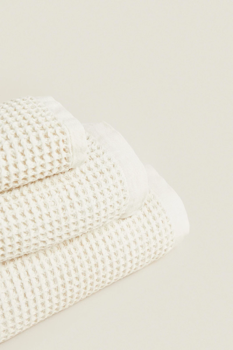 SERVIETTE DE BAIN COTON WAFFLE
