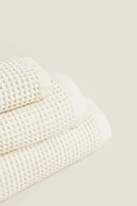 SERVIETTE DE BAIN COTON WAFFLE