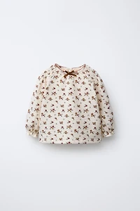 FLORAL EMBOSSED T-SHIRT