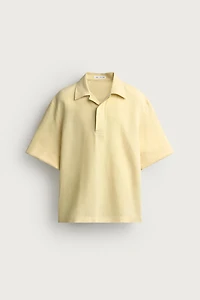 COTTON - LINEN POLO SHIRT