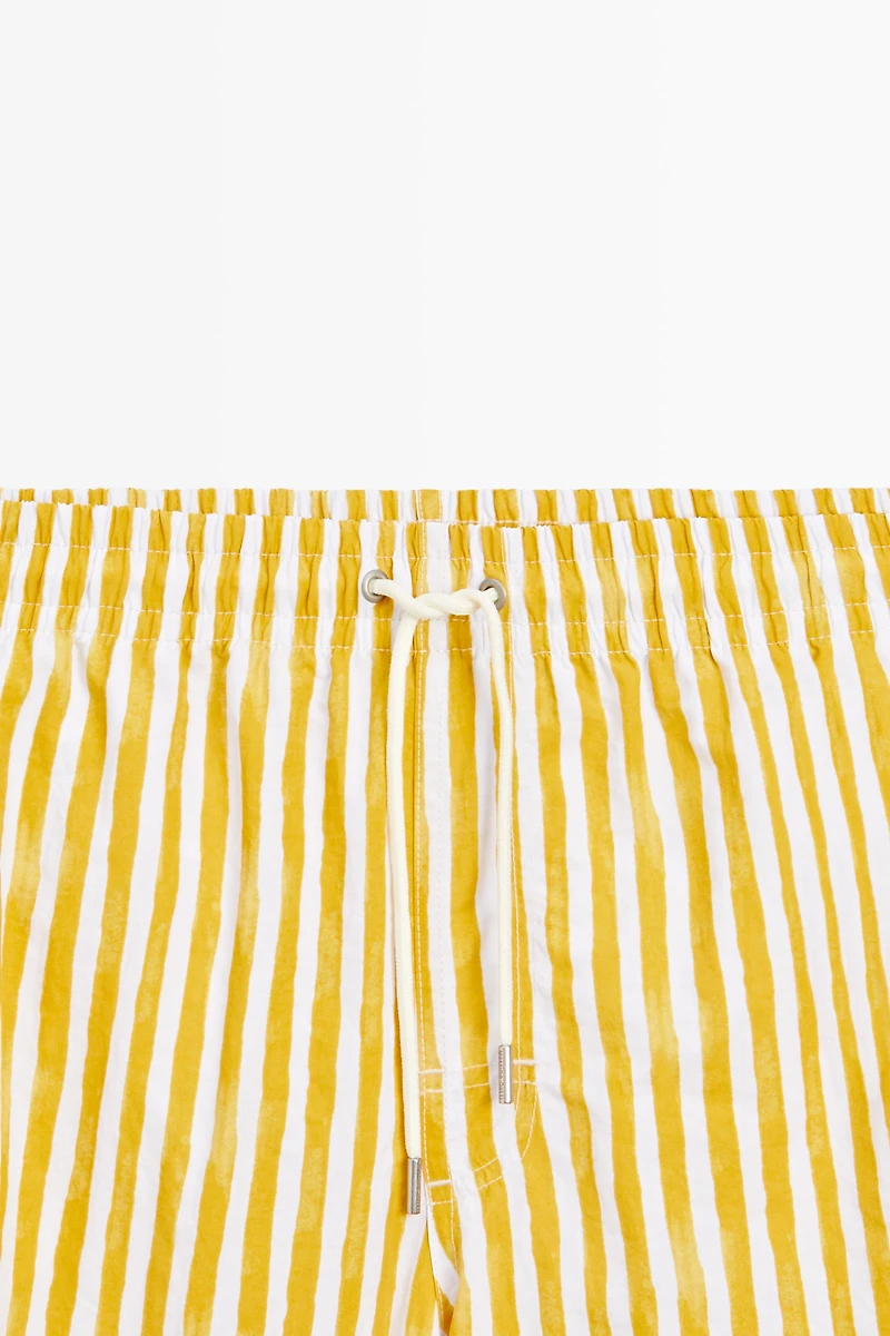 Striped printed swimming trunks