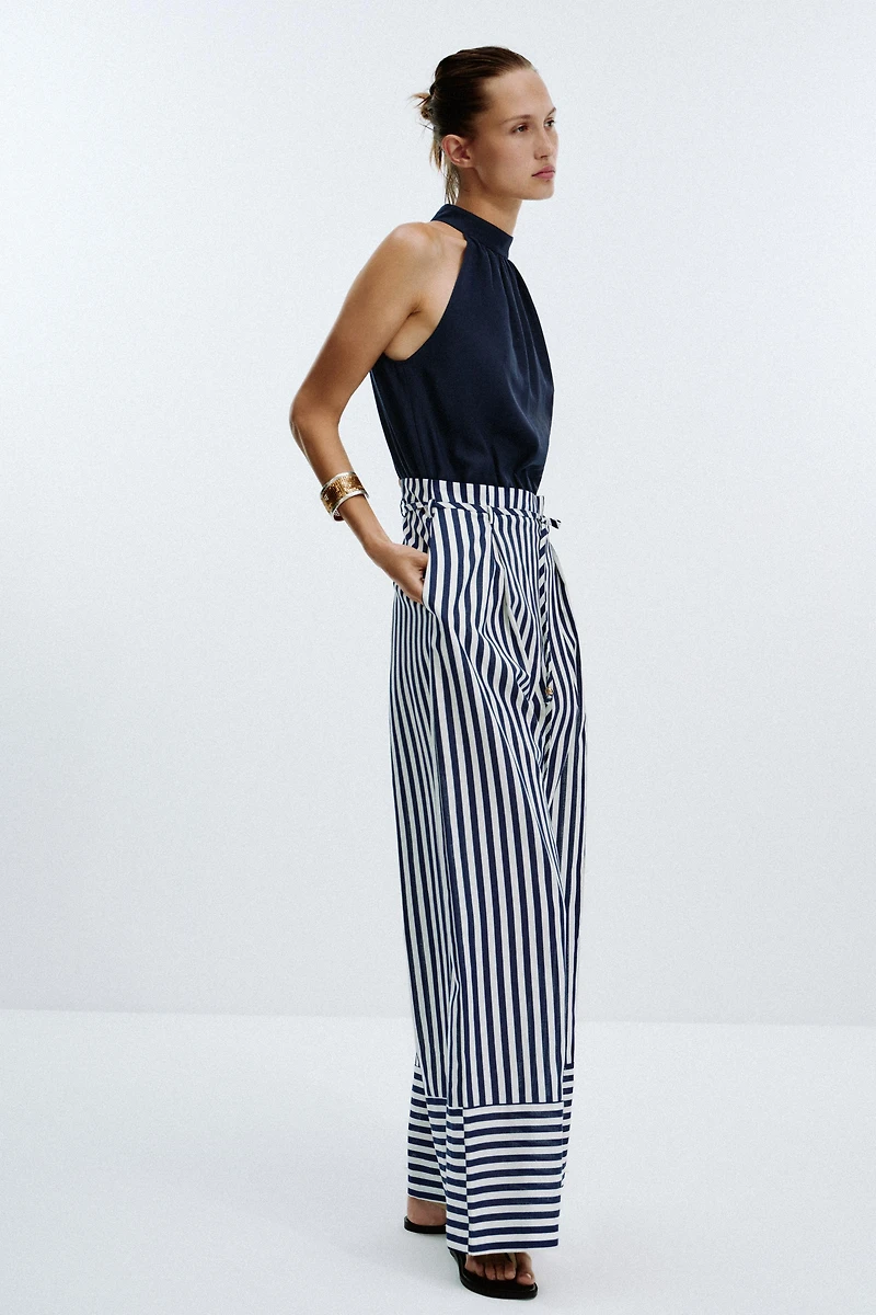 LINEN BLEND LONG JUMPSUIT