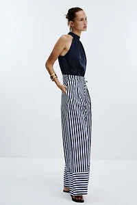 LINEN BLEND LONG JUMPSUIT
