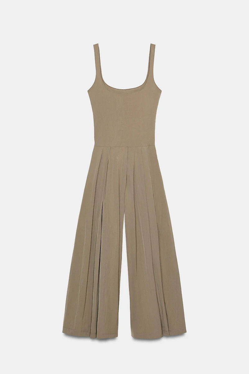 NYLON PLEATED JUMPSUIT