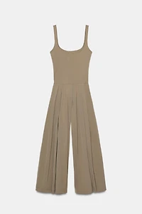 NYLON PLEATED JUMPSUIT