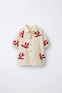 EMBROIDERED LINEN SHIRT