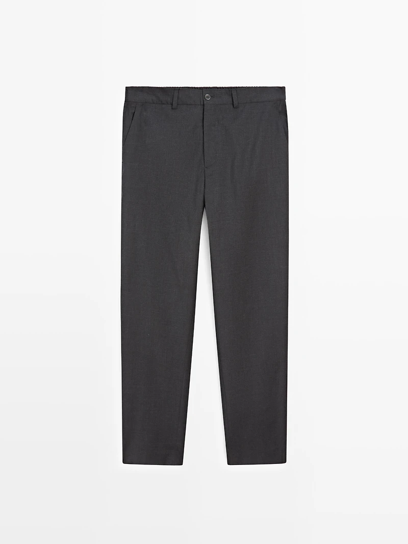 Wool houndstooth trousers
