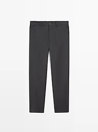 Wool houndstooth trousers