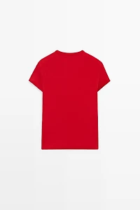 T-shirt manches courtes coton mélangé
