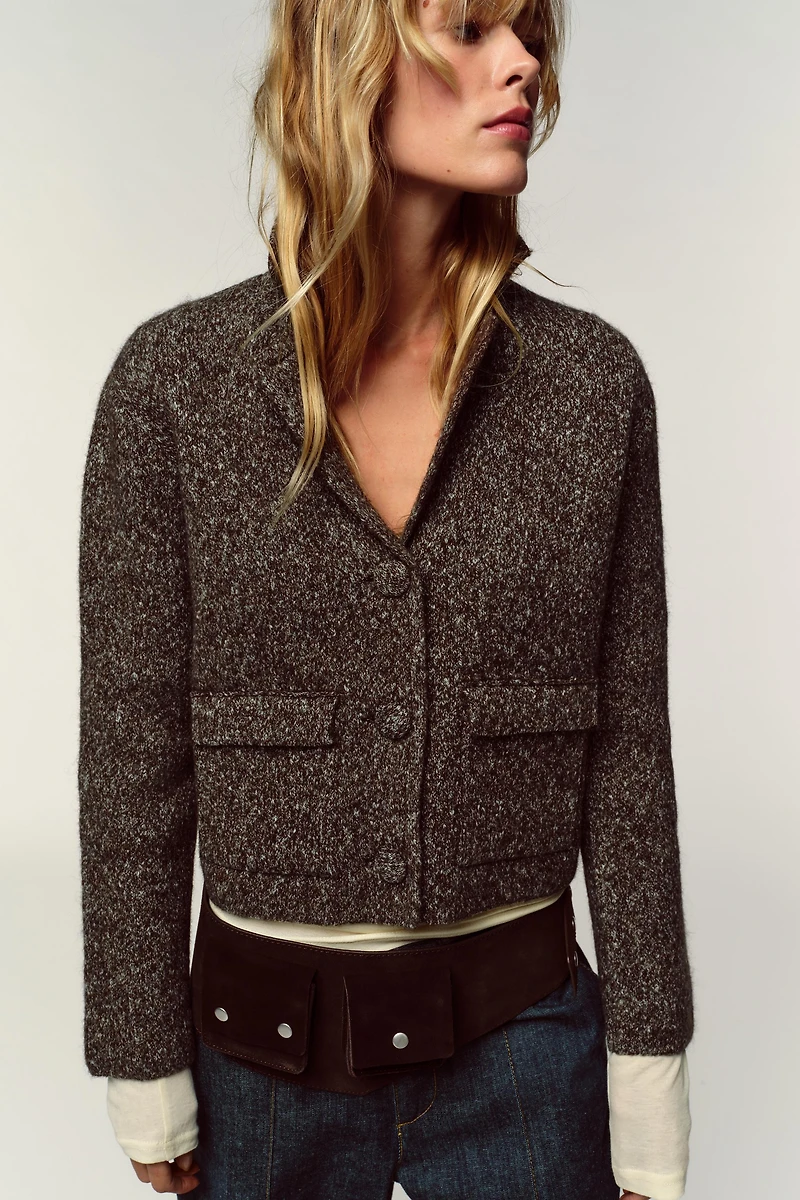 GILET EN MAILLE JASPE