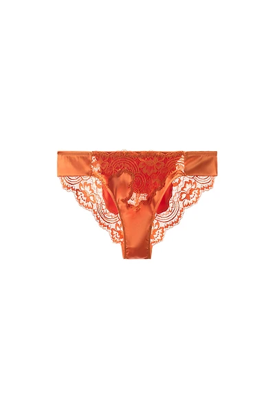 SATIN EFFECT LACE PANTIES