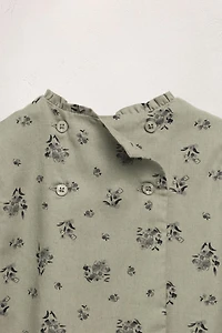 RUFFLED FLORAL BLOUSE LIMITED EDITION
