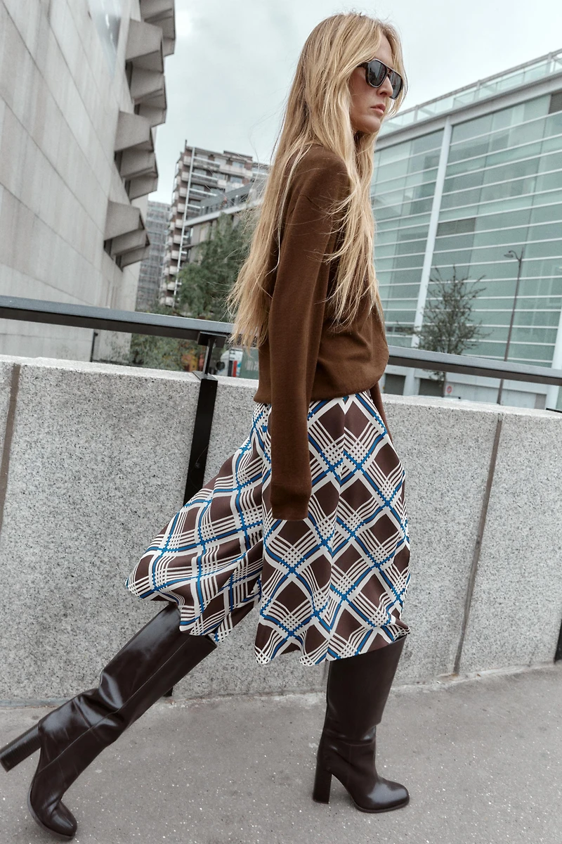 BERMUDA LONG À CARREAUX