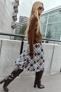 BERMUDA LONG À CARREAUX