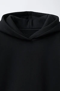 STRIPED DOUBLE HEM HOODIE SWEATSHIRT