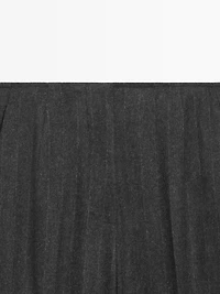 Striped wool blend trousers