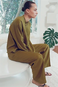 LINEN STRAIGHT LEG PANTS